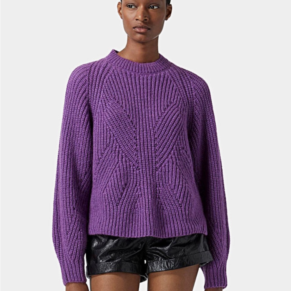 The Kooples Purple Crew Neck Sweater